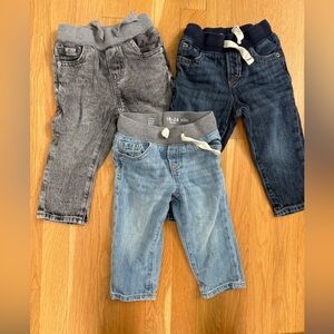 GAP Kids Denim Jeans Trio - Gray, Blue, Light Blue